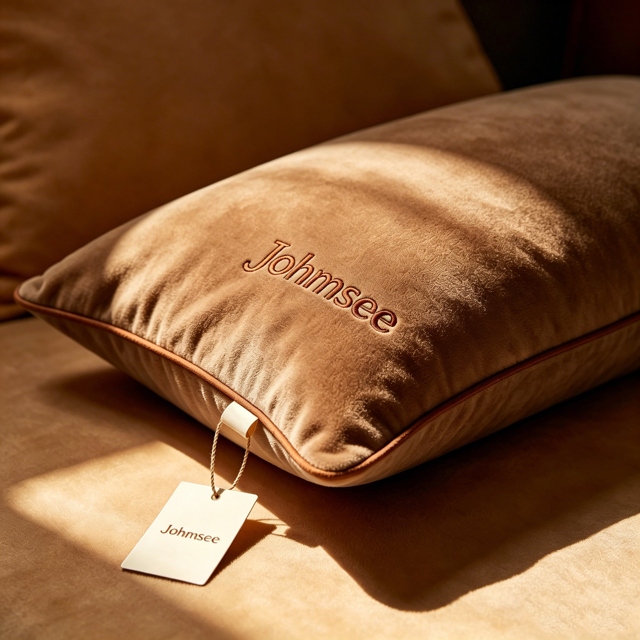 Johmsee Classic Brown Bolsters, Premium Soft Skin-Friendly Breathable Plush Filled Comfort Cheap Sofa Cushion Pillows, All-Match Home Bedroom Couch Decorative Back Pillows for Daily Use