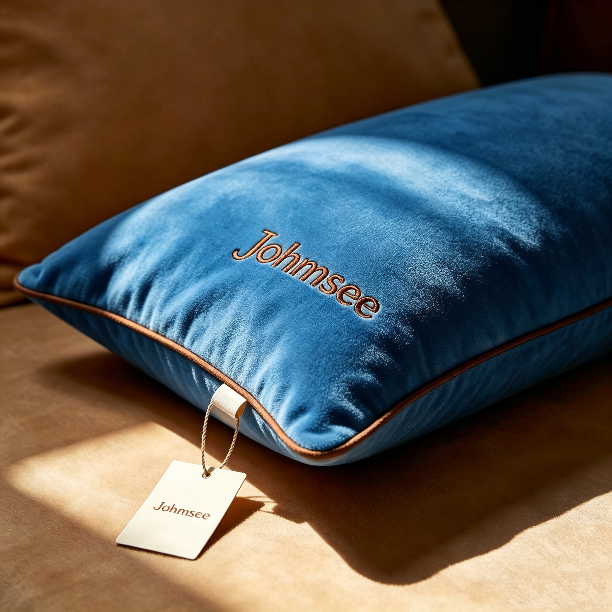 Johmsee Classic Blue Bolsters, Premium Soft Skin-Friendly Breathable Plush Filled Comfort Cheap Sofa Cushion Pillows, All-Match Home Bedroom Couch Decorative Back Pillows for Daily Use