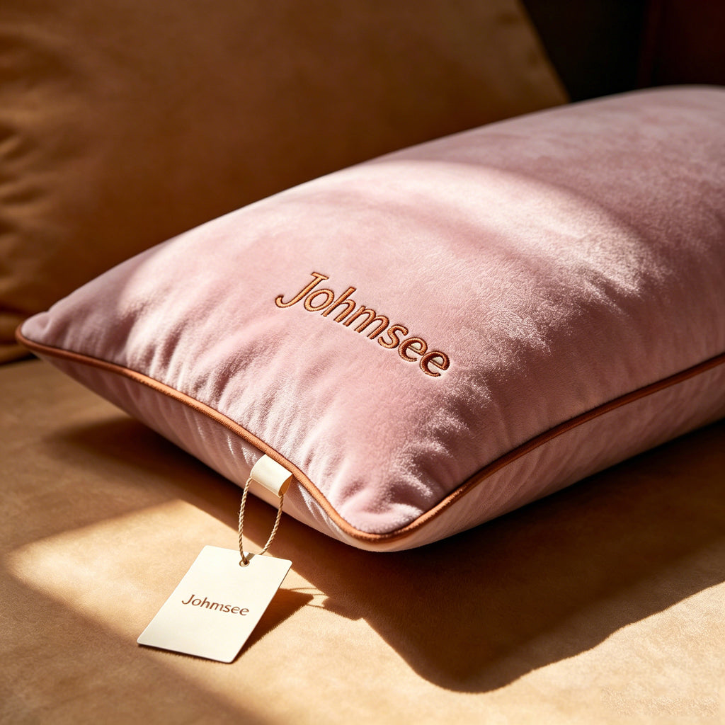 Johmsee Classic Pink Bolsters, Premium Soft Skin-Friendly Breathable Plush Filled Comfort Cheap Sofa Cushion Pillows, All-Match Home Bedroom Couch Decorative Back Pillows for Daily Use