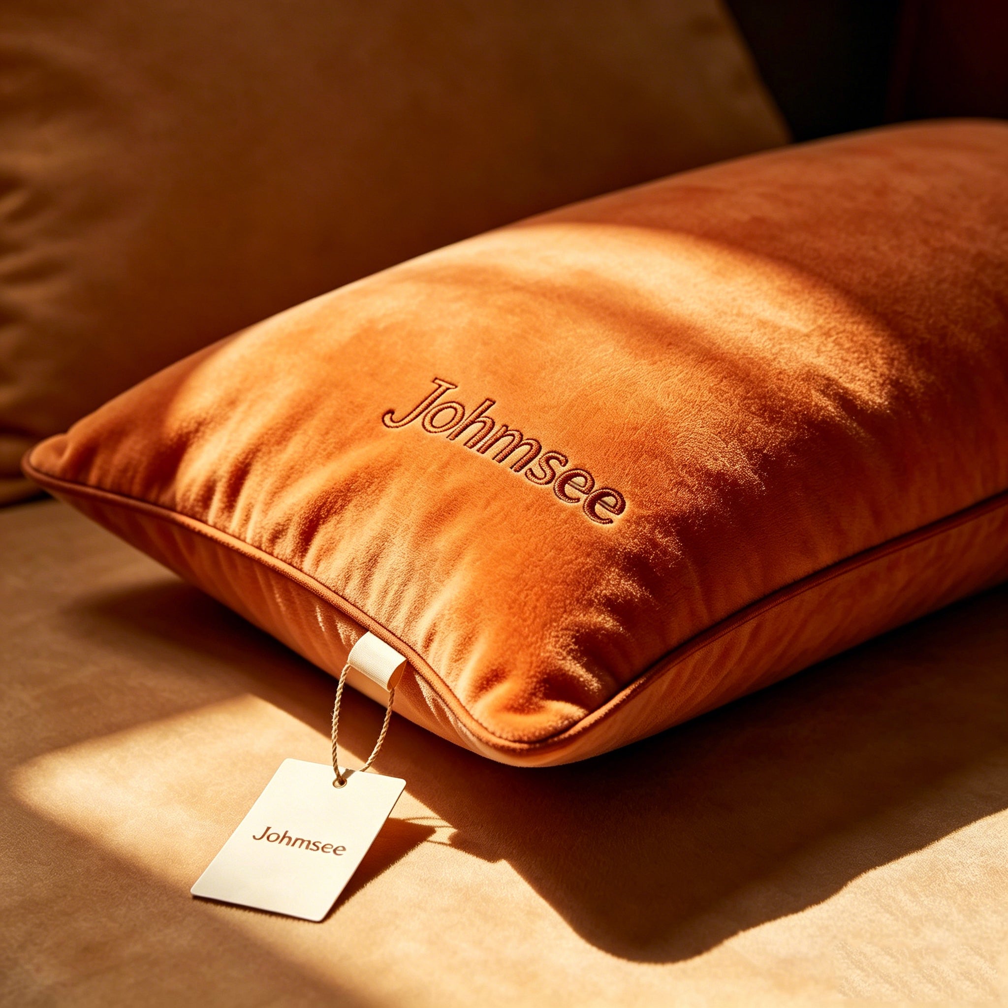 Johmsee Classic Orange Bolsters, Premium Soft Skin-Friendly Breathable Plush Filled Comfort Cheap Sofa Cushion Pillows, All-Match Home Bedroom Couch Decorative Back Pillows for Daily Use