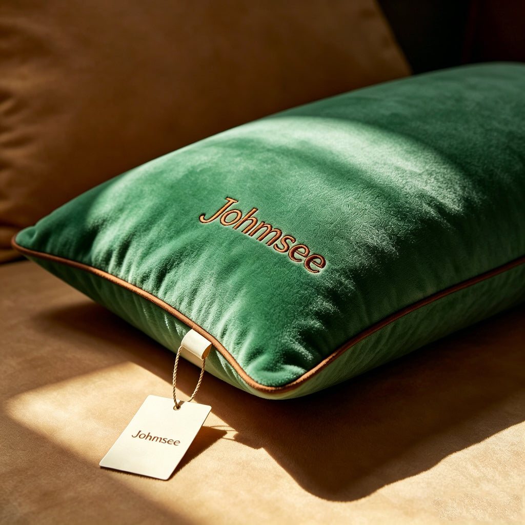 Johmsee Classic Green Bolsters, Premium Soft Skin-Friendly Breathable Plush Filled Comfort Cheap Sofa Cushion Pillows, All-Match Home Bedroom Couch Decorative Back Pillows for Daily Use