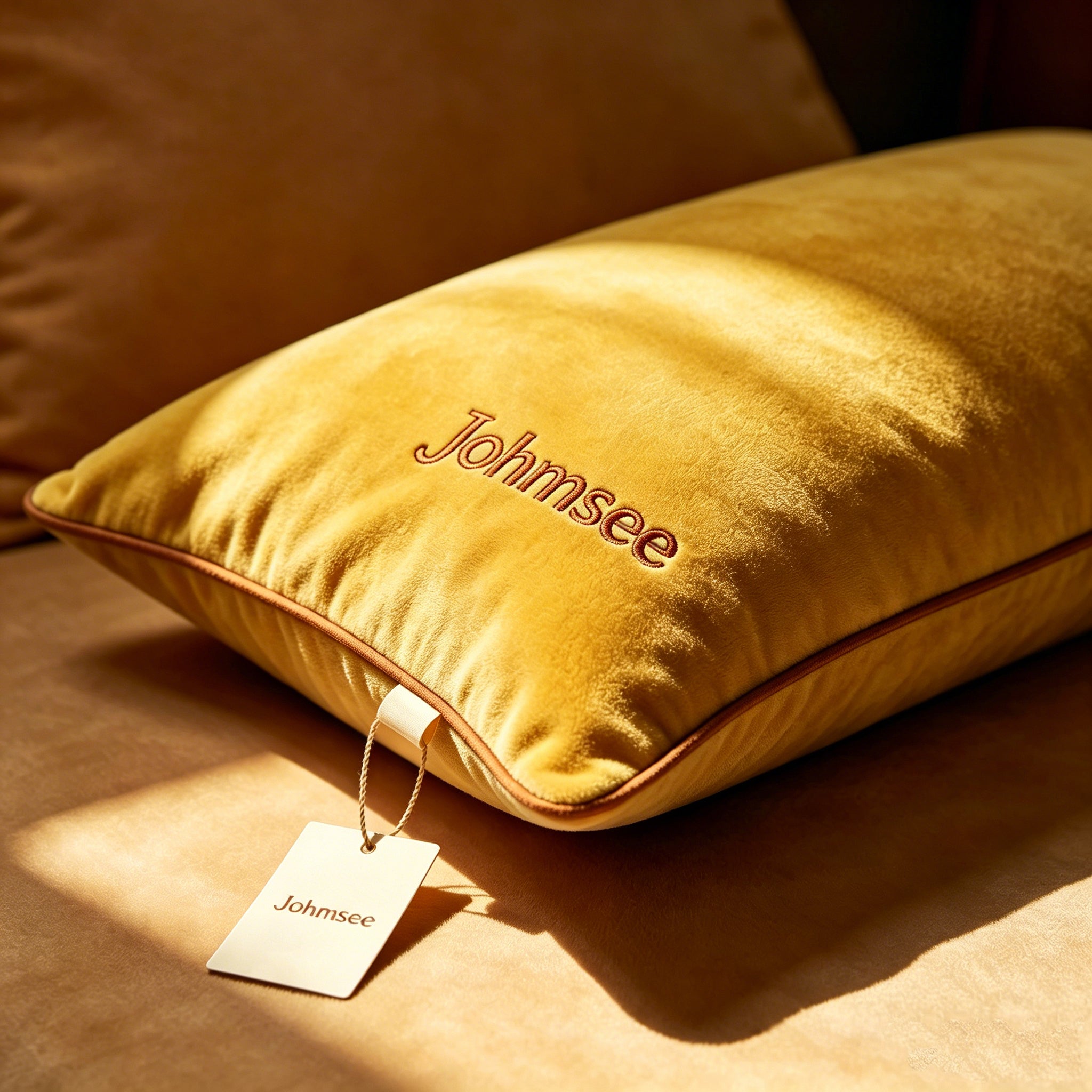 Johmsee Classic Yellow Bolsters, Premium Soft Skin-Friendly Breathable Plush Filled Comfort Cheap Sofa Cushion Pillows, All-Match Home Bedroom Couch Decorative Back Pillows for Daily Use
