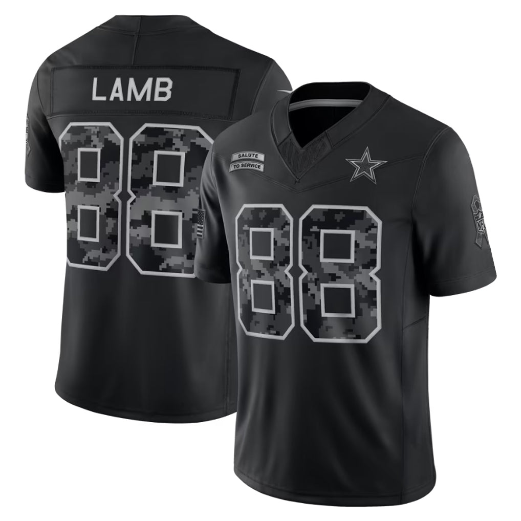 Johmsee D.Cowboys #88 CeeDee Lamb Player Black Limited 2026 Salute to Service Home Game Stitched Jerseys
