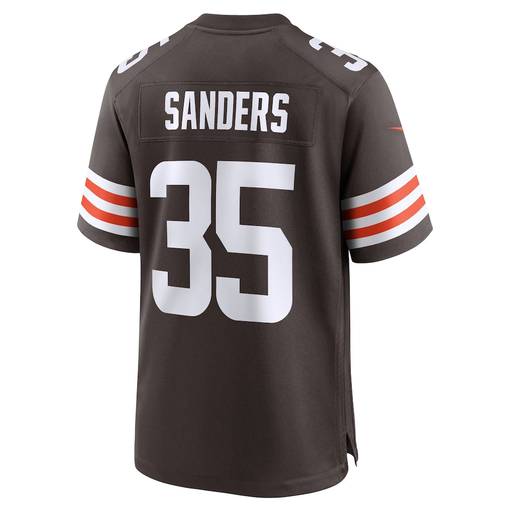 Johmsee C.Browns #35 Raheim Sanders Brown Team Game Jersey