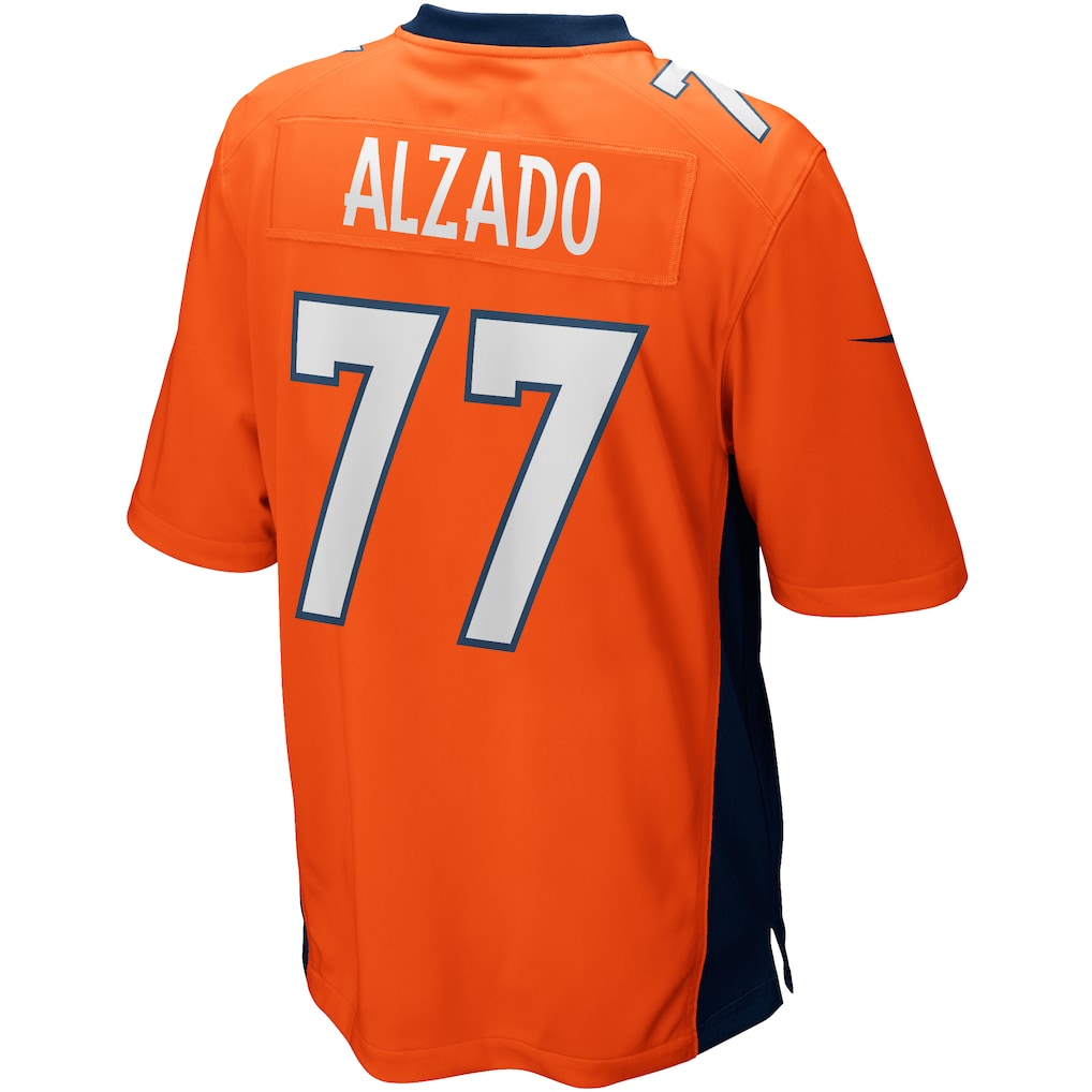 Johmsee D.Broncos #77 Lyle Alzado Orange Game Retired Player Jersey