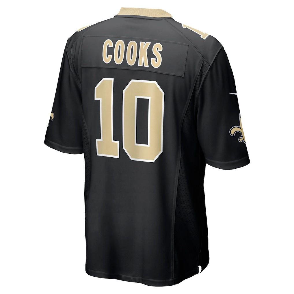 Johmsee NO.Saints #10 Brandin Cooks Black Team Game Jersey