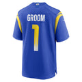 Johmsee LA.Rams #1 Groom Royal Game Jersey