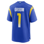 Johmsee LA.Rams #1 Groom Royal Game Jersey