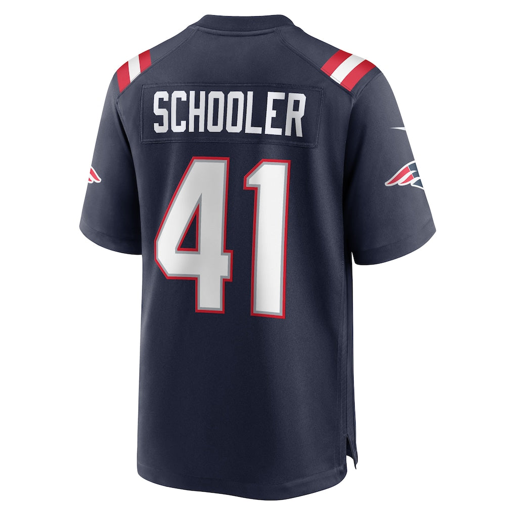 Johmsee NE.Patriots #41 Brenden Schooler Navy Game Player Jersey