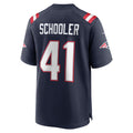 Johmsee NE.Patriots #41 Brenden Schooler Navy Game Player Jersey