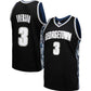 G.Hoyas #3 Allen Iverson Mitchell & Ness 1995-96 Authentic Throwback Jersey Black Navy Stitched American College Jerseys