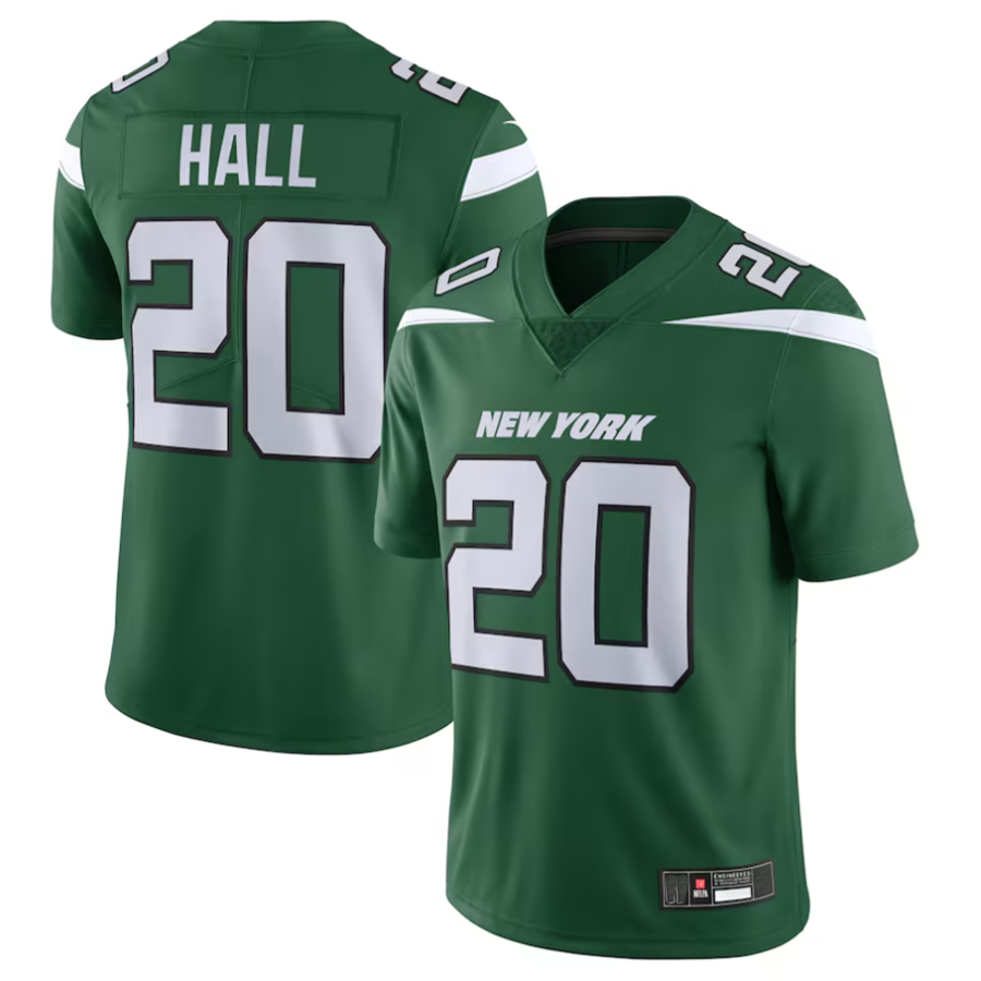 Johmsee #20 Breece Hall Player NY.Jets Gotham Green Vapor Untouchable Limited Stitched Jerseys