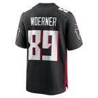 Johmsee A.Falcons #89 Charlie Woerner Black Team Game Jersey