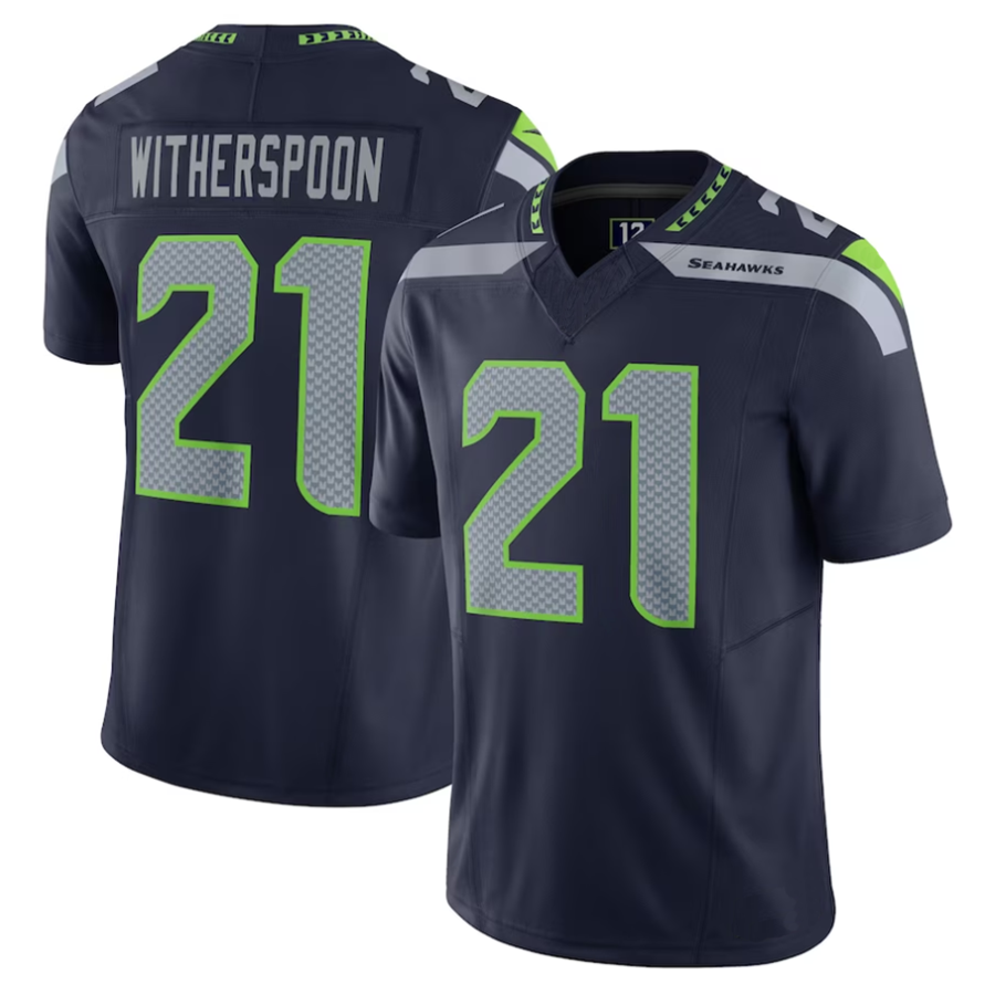 Johmsee S.Seahawks #21 Devon Witherspoon Player Navy Vapor F.U.S.E. Limited Stitched Jerseys