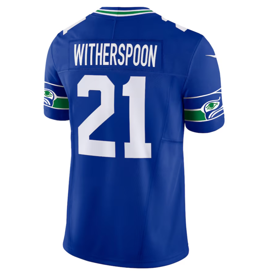 Johmsee S.Seahawks #21 Devon Witherspoon Player Royal Alternate Vapor F.U.S.E. Limited Stitched Jerseys