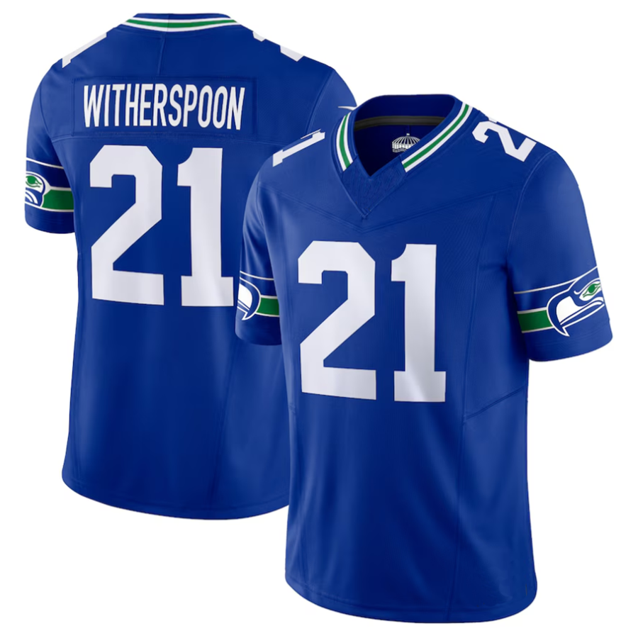 Johmsee S.Seahawks #21 Devon Witherspoon Player Royal Alternate Vapor F.U.S.E. Stitched Jerseys