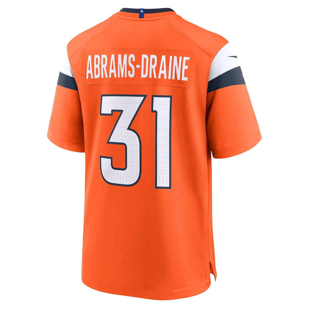 Johmsee D.Broncos #31 Kris Abrams-Draine Orange Team Game Jersey