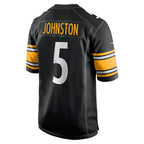 Johmsee P.Steelers #5 Cameron Johnston Black Game Jersey