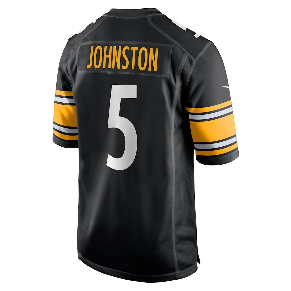 Johmsee P.Steelers #5 Cameron Johnston Black Game Jersey