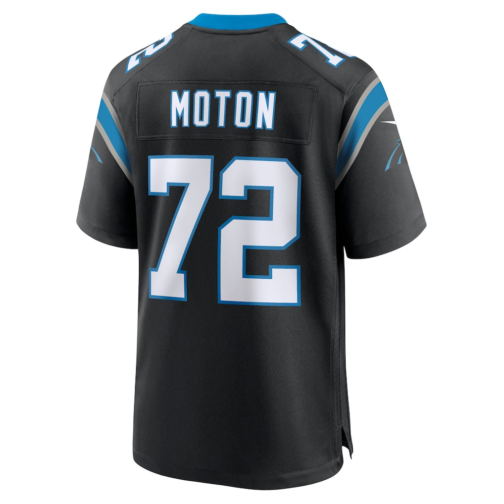 Johmsee C.Panthers #72 Taylor Moton Black Team Game Jersey