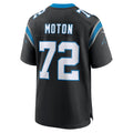 Johmsee C.Panthers #72 Taylor Moton Black Team Game Jersey