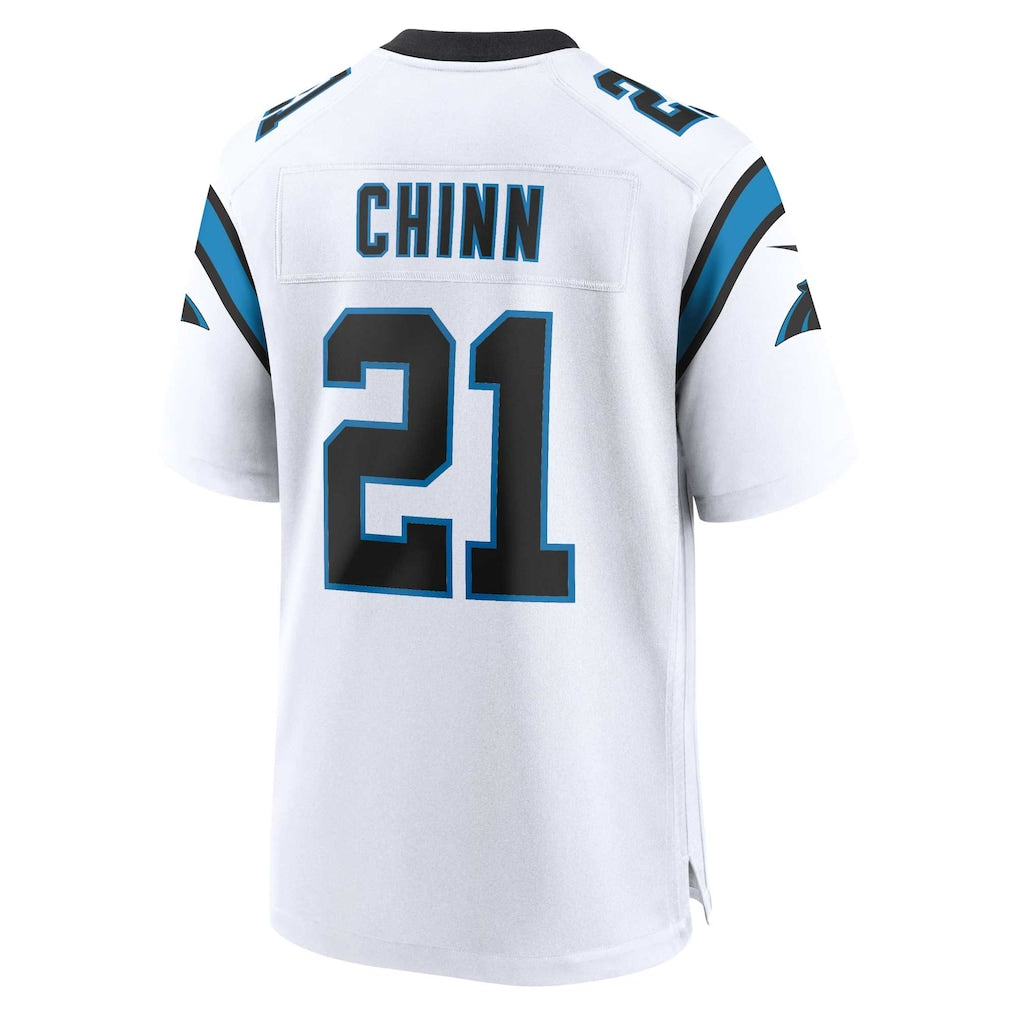 Johmsee C.Panthers #21 Jeremy Chinn White Game Jersey