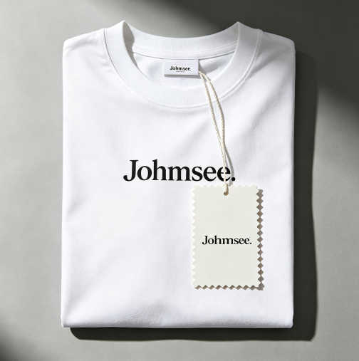Johmsee Classic Logo White T-shirt