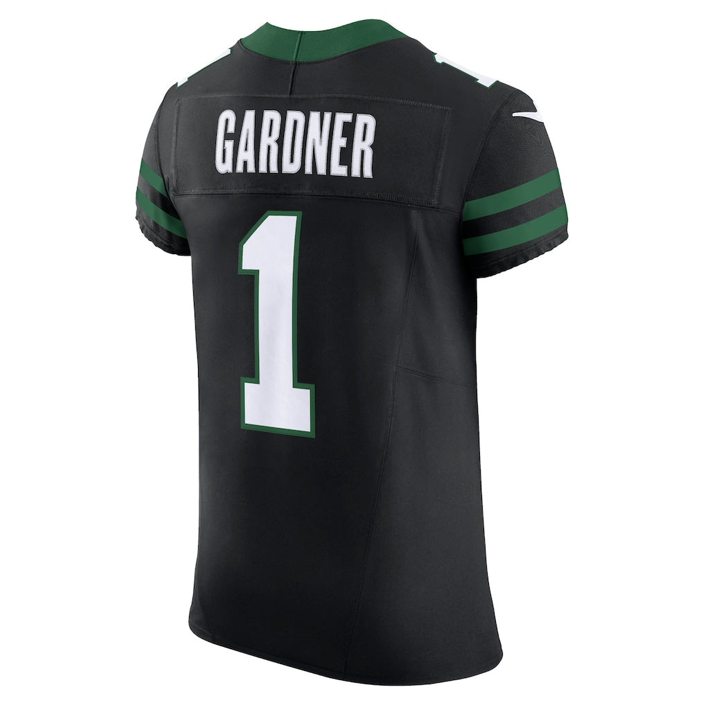 Johmsee NY.Jets #1 Ahmad Sauce Gardner Black Vapor F.U.S.E. Elite Jersey
