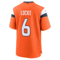 Johmsee D.Broncos #6 P.J. Locke Orange  Team Game Jersey