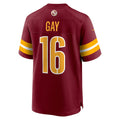 Johmsee W.Commanders #16 Matt Gay Burgundy Team Game Jersey