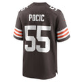 Johmsee C.Browns #55 Ethan Pocic Brown Game Jersey