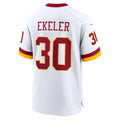 Johmsee W.Commanders #30 Austin Ekeler White Game Super Bowl Era Jersey