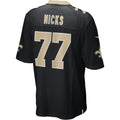 Johmsee NO.Saints #77 Carl Nicks Black Game Retired Player Jersey