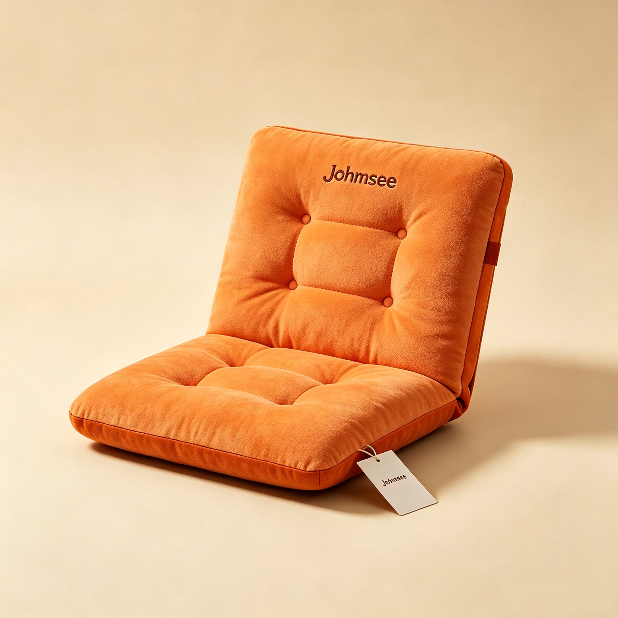 Johmsee Classic Orange Chair Cushions, Soft Plush Breathable Thickened Comfort Cheap Lazy Sofa Seat Pad, Sweat-Winning Skin-Friendly Adjustable Backrest Floor Jerseys for Home Office Daily Use