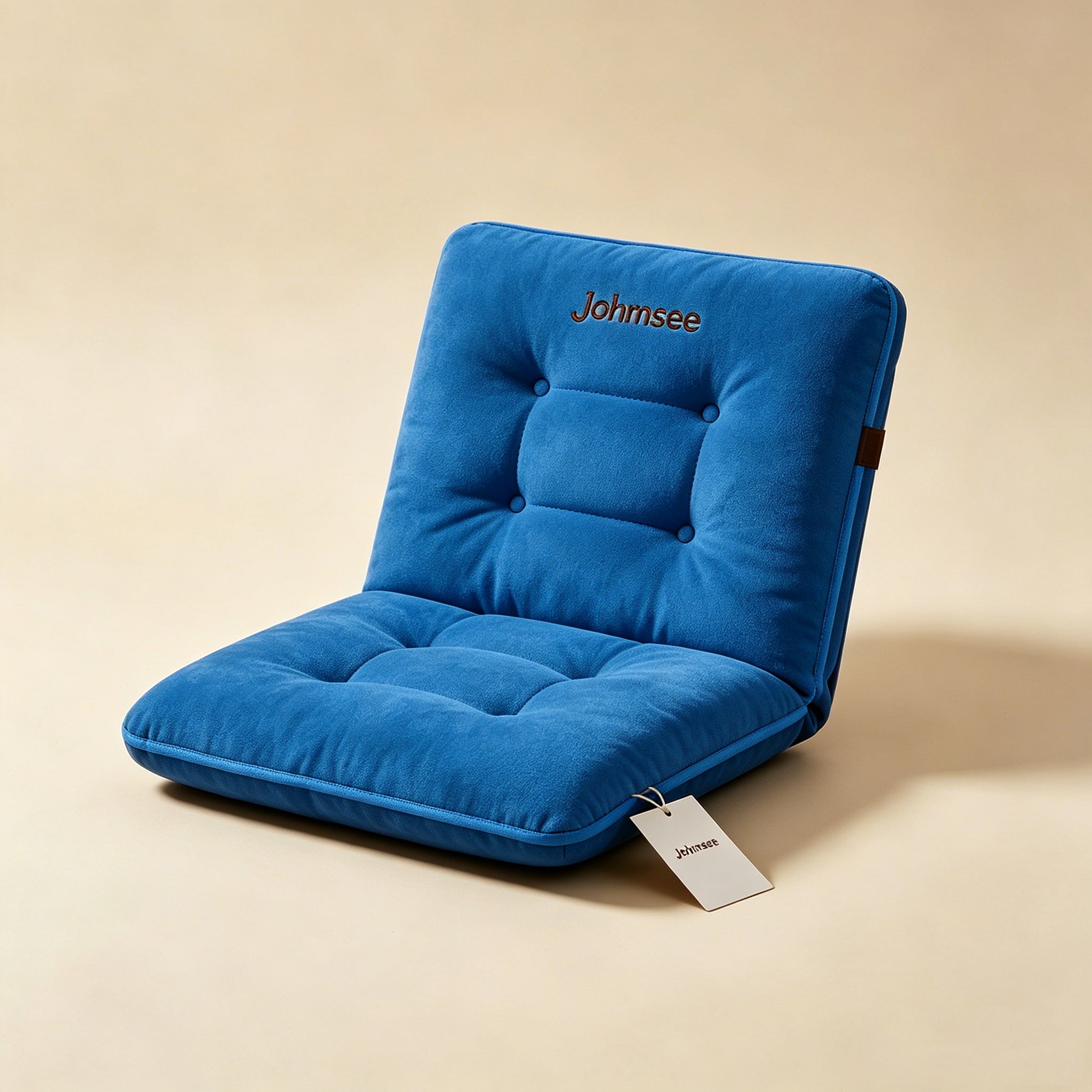 Johmsee Classic Blue Chair Cushions, Soft Plush Breathable Thickened Comfort Cheap Lazy Sofa Seat Pad, Sweat-Winning Skin-Friendly Adjustable Backrest Floor Jerseys for Home Office Daily Use