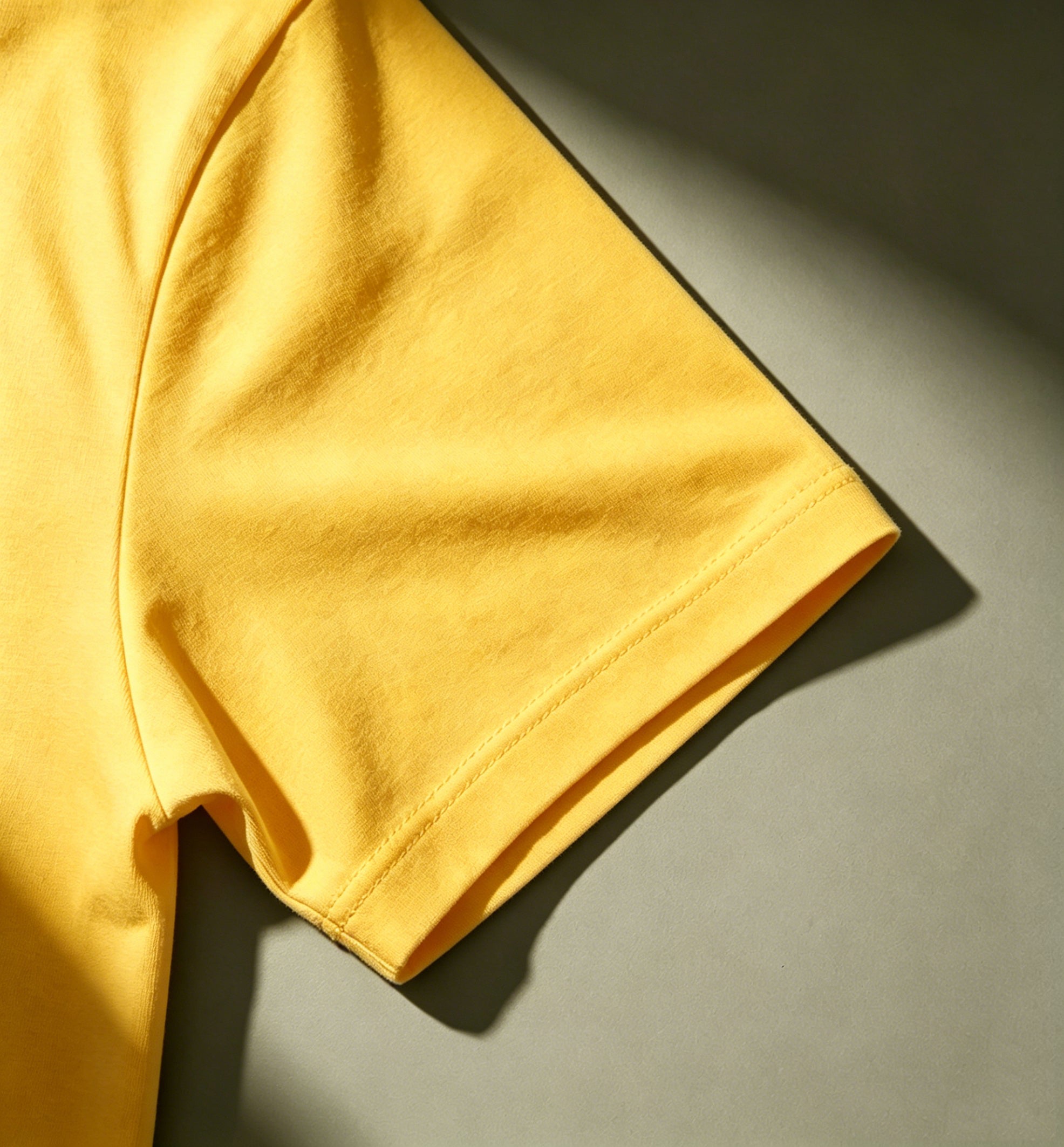 Johmsee Classic Yellow T-shirt Cheap Jerseys, 100% Pure Cotton Breathable Sweat-Wicking Soft, Comfortable Skin-Friendly Short Sleeve Basic Jerseys for Daily Wear
