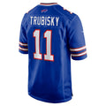 Johmsee B.Bills #11 Mitchell Trubisky Royal Game Jersey