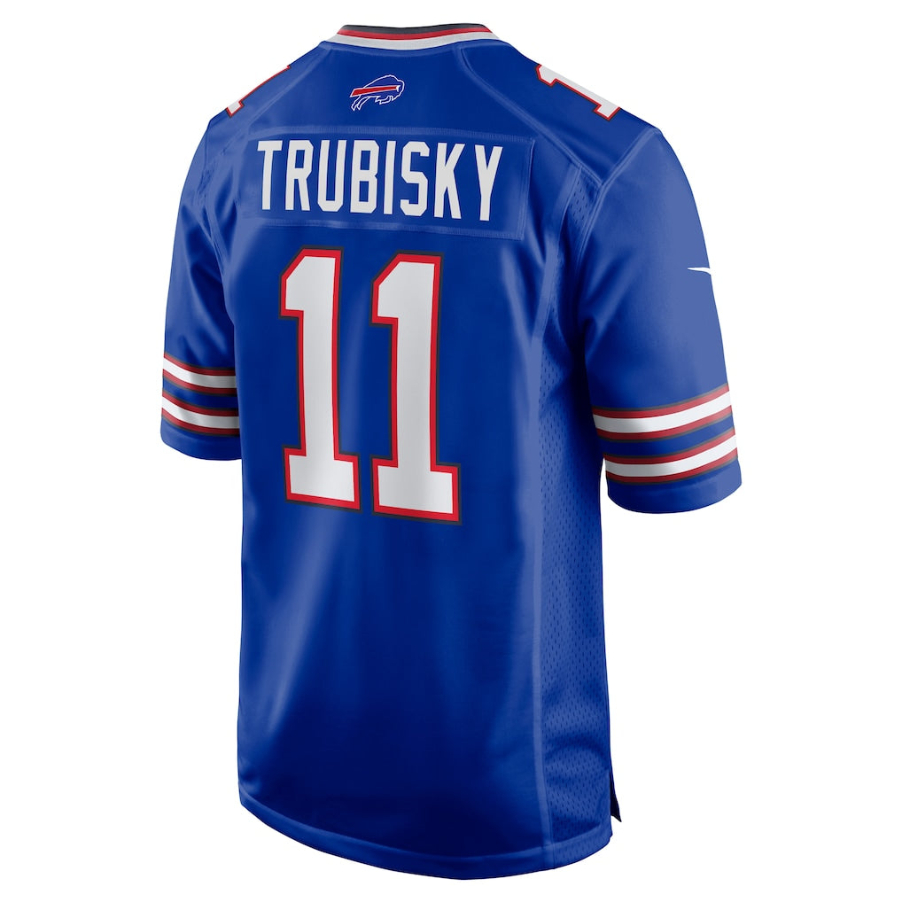 Johmsee B.Bills #11 Mitchell Trubisky Royal Game Jersey