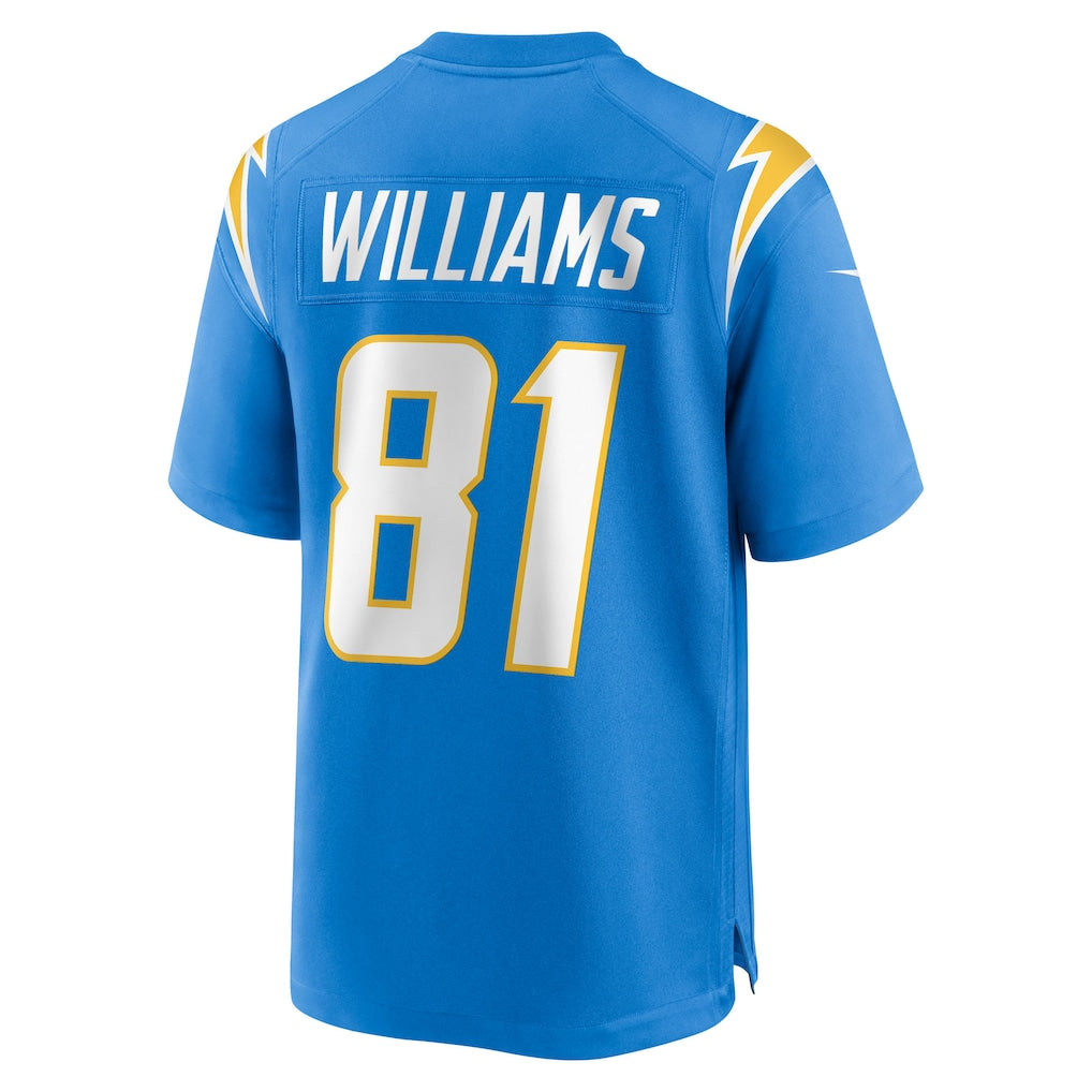 Johmsee LA.Chargers #81 Mike Williams Powder Blue Team Game Jersey
