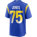 Johmsee LA.Rams #75 Deacon Jones Royal Game Retired Player Jersey