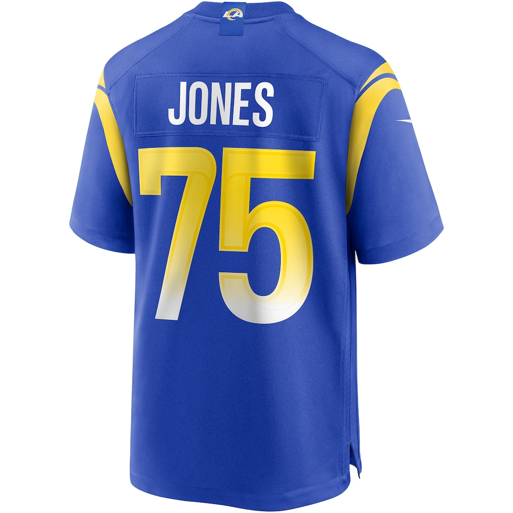 Johmsee LA.Rams #75 Deacon Jones Royal Game Retired Player Jersey