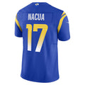 Johmsee LA.Rams #17 Puka Nacua Royal Vapor F.U.S.E. Limited Jersey