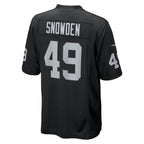 Johmsee LV.Raiders #49 Charles Snowden Black Team Game Jersey