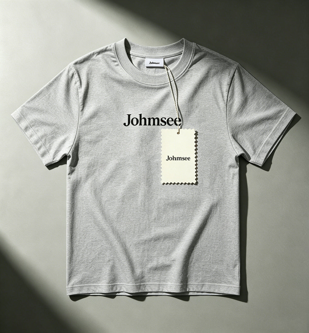 Johmsee Classic Gray T-shirt Cheap Jerseys, 100% Pure Cotton Breathable Sweat-Wicking Soft, Comfortable Skin-Friendly Short Sleeve Basic Jerseys for Daily Wear