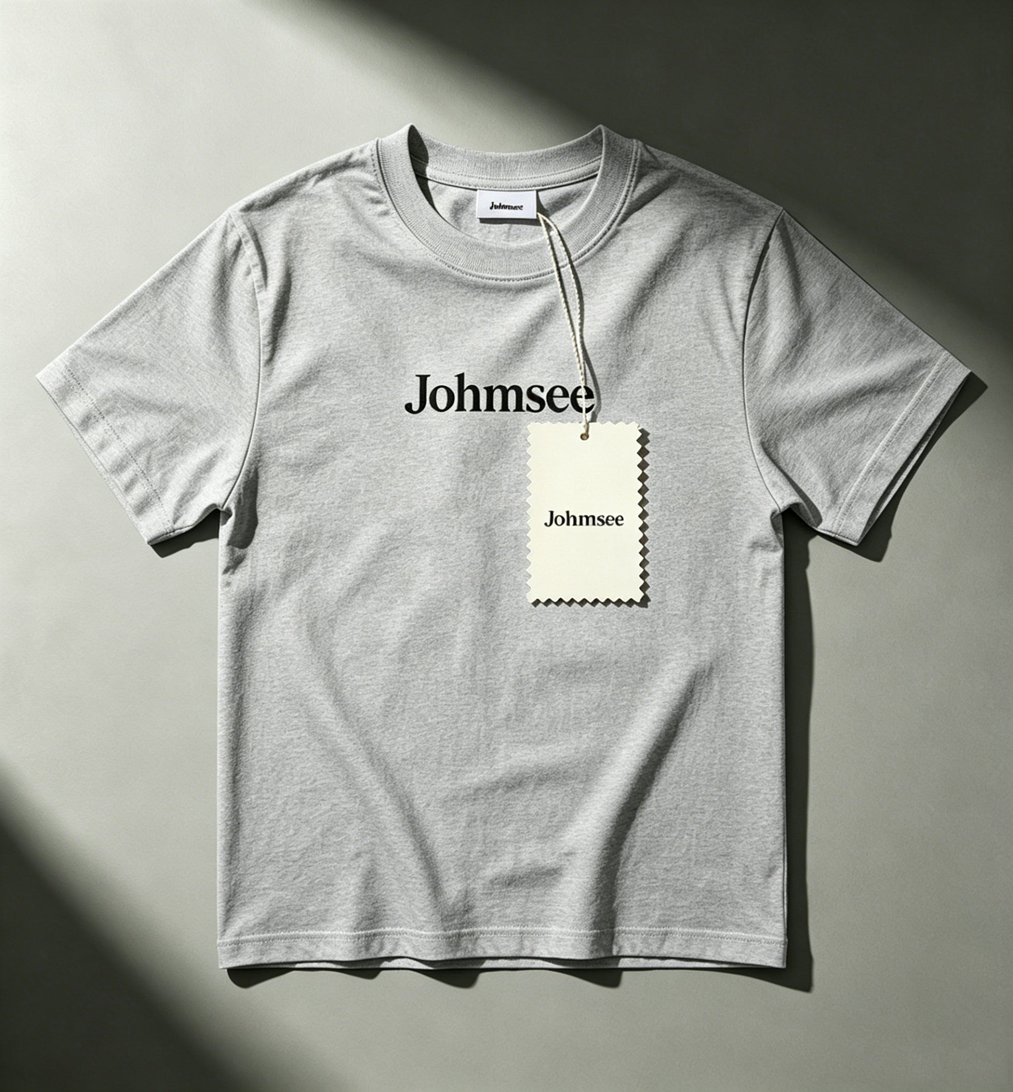Johmsee Classic Gray T-shirt Cheap Jerseys, 100% Pure Cotton Breathable Sweat-Wicking Soft, Comfortable Skin-Friendly Short Sleeve Basic Jerseys for Daily Wear