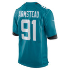 Johmsee J.Jaguars #91 Arik Armstead Teal Team Game Jersey
