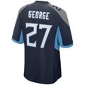Johmsee T.Titans #27 Eddie George Navy Game Retired Player Jersey