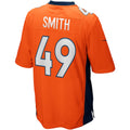 Johmsee D.Broncos #49 Dennis Smith Orange Retired Player Alternate Game Jersey