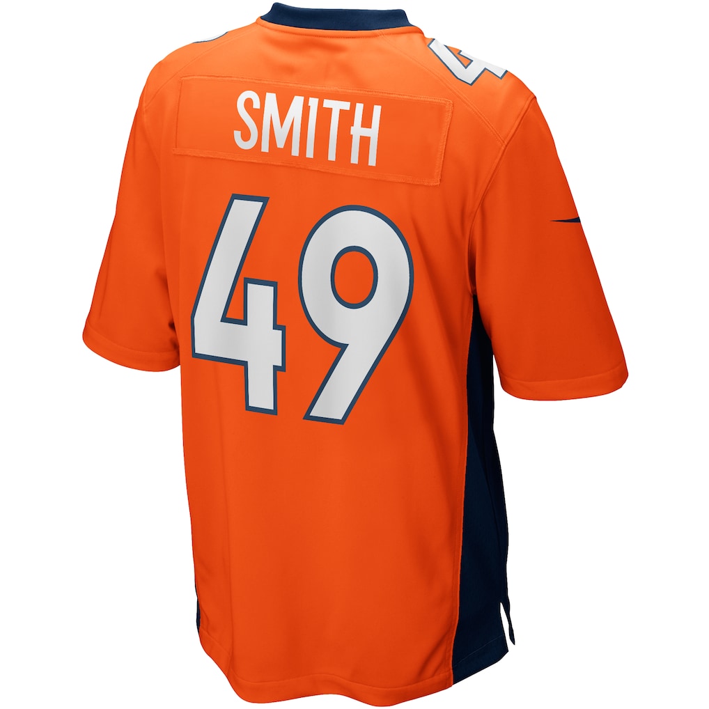 Johmsee D.Broncos #49 Dennis Smith Orange Retired Player Alternate Game Jersey
