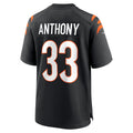 Johmsee C.Bengals #33 Daijahn Anthony Black Game Jersey